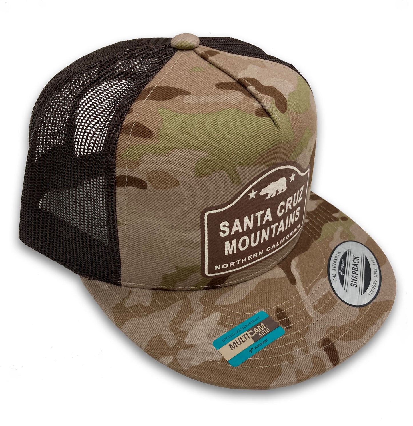 Historic Sign Camo Flat Bill Trucker Cap