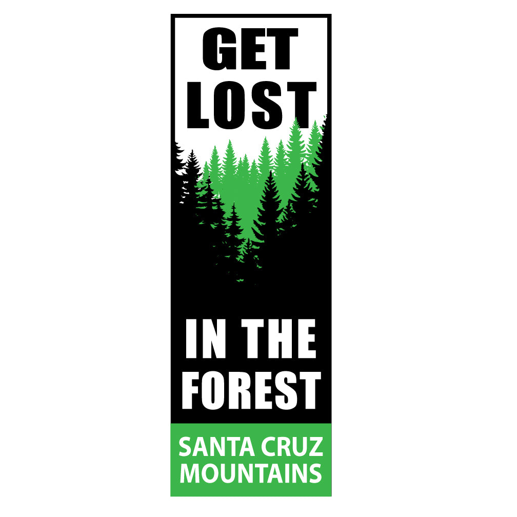 Sticker Santa Cruz Mountains Get Lost Santa Cruz Mountains Clothing